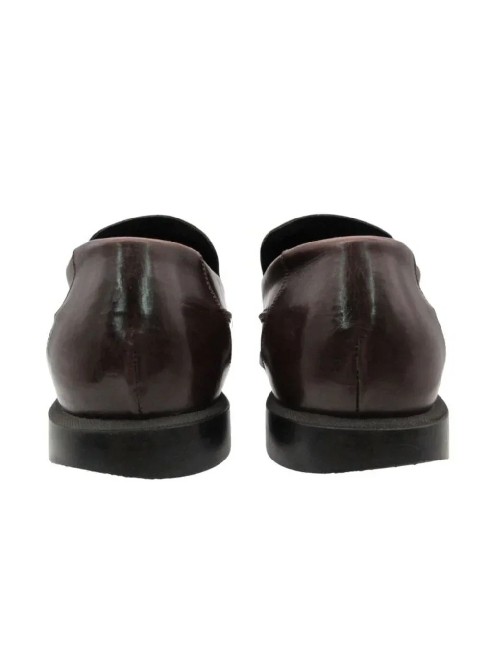Gucci Loafers Slip-on Leather Shoes Brown